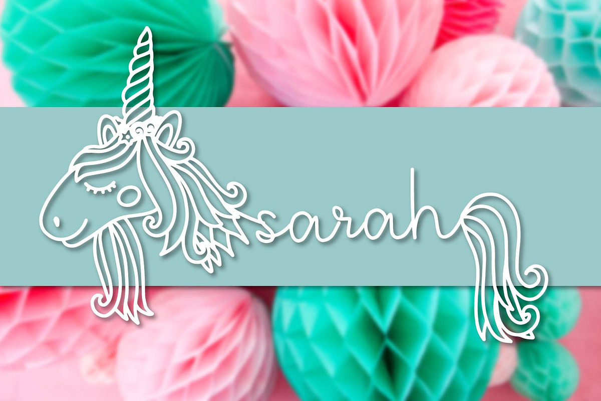 Unicorns - A Unicorn Name Maker Font preview 3