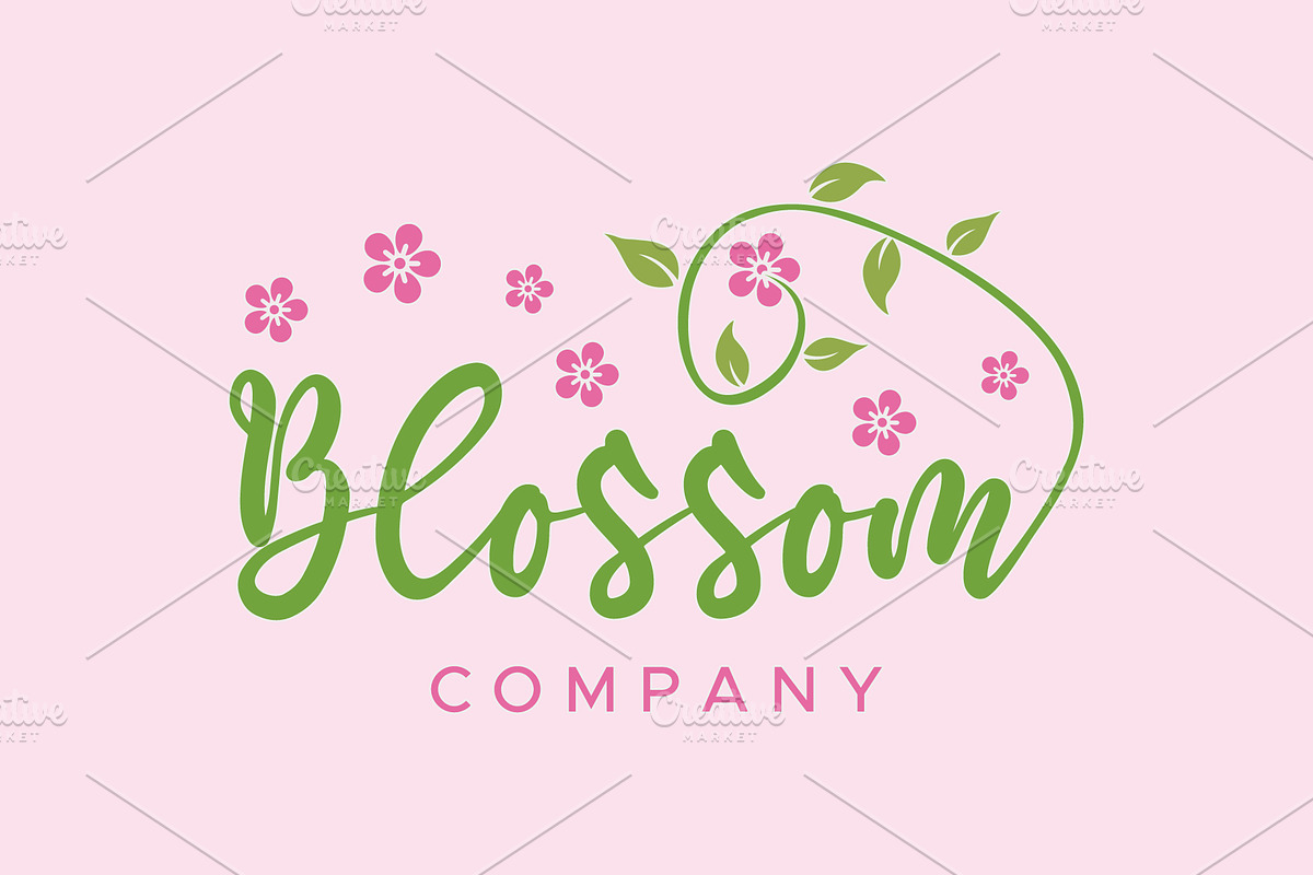 Blossom Typography Logo, a Branding & Logo Template by Atlantis X Nurman Arbai (Photo 2 of 2)