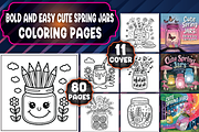 Cute Spring Jars Coloring Pages, an Illustration by LightExpress (Thumbnail 1 of 5)