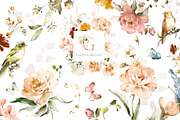 Watercolor Garden Flowers, a Decorative Illustration by Lisima (Thumbnail 3 of 25)