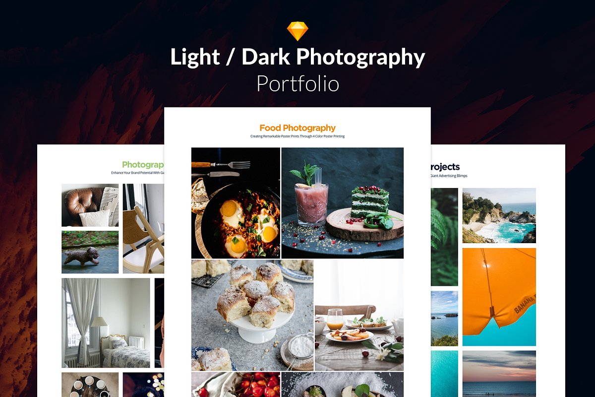 10 Light/Dark Portfolio Web Template, a Websites & App Template by CreativesCastle (Photo 1 of 5)