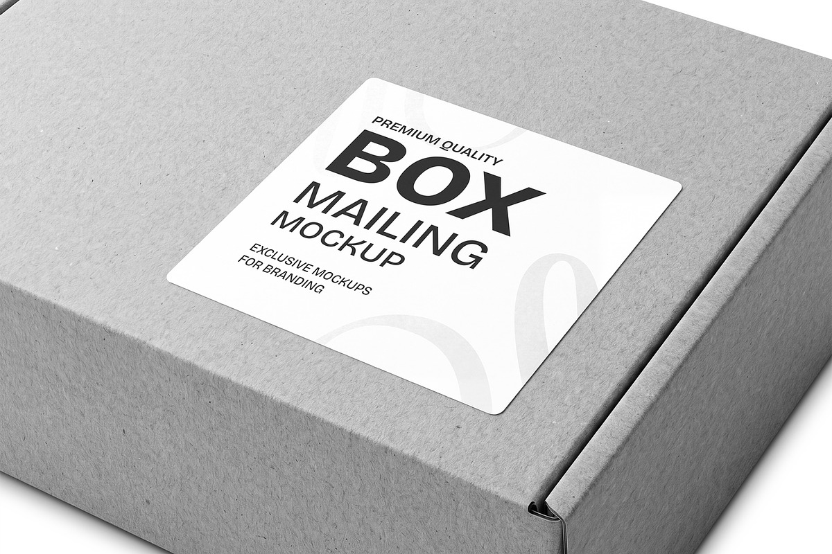 Mailing Box Packaging Mockup, an Advertising Mockup by graphypix (Photo 4 of 4)