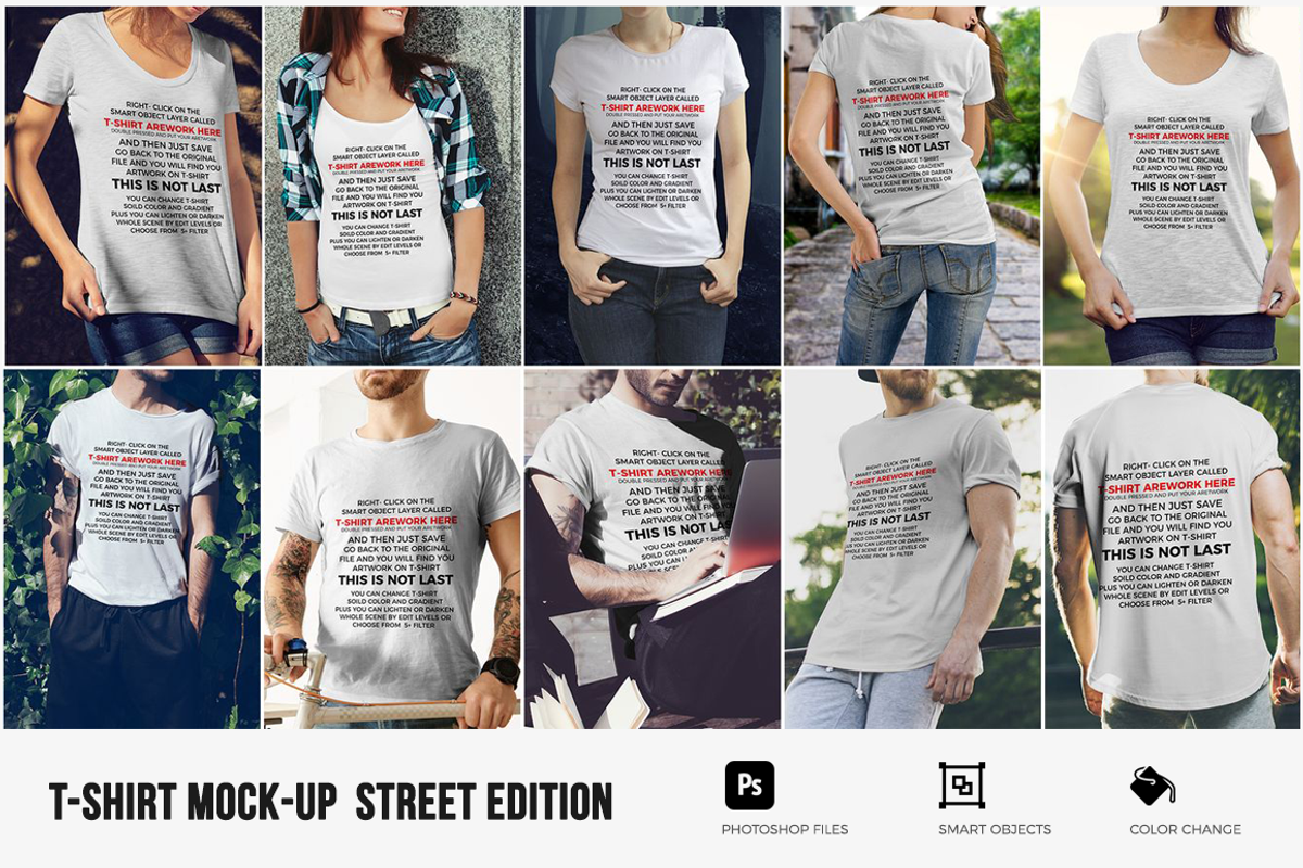 T-Shirt Mock-Up  Street Edition, a Shirt Mockup by Mock-up Store (Photo 9 of 9)