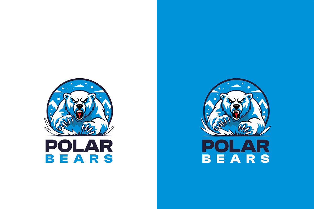 Angry Polar Bear Mascot Logo, a Branding & Logo Template by HueNestify (Photo 2 of 3)