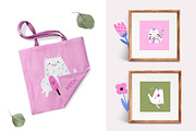 Cats & Flowers Cliparts, an Animal Illustration by danceyourlife (Thumbnail 4 of 6)