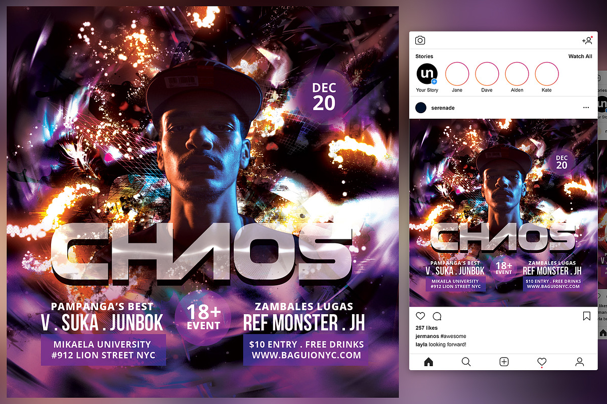 Chaos Flyer, a Flyer Template by KiraYamato Design Studio