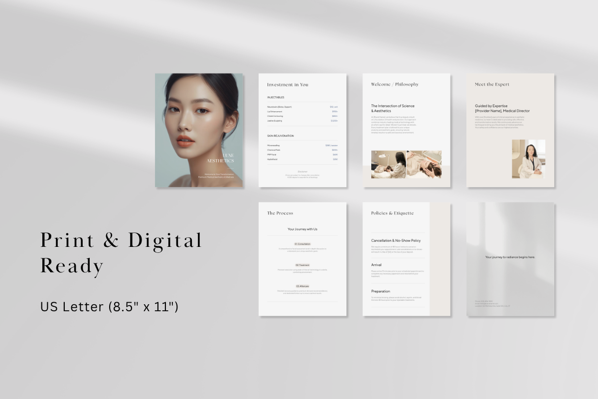Premium Med Spa Pricing Guide, a Magazine Template by batang (Photo 3 of 5)