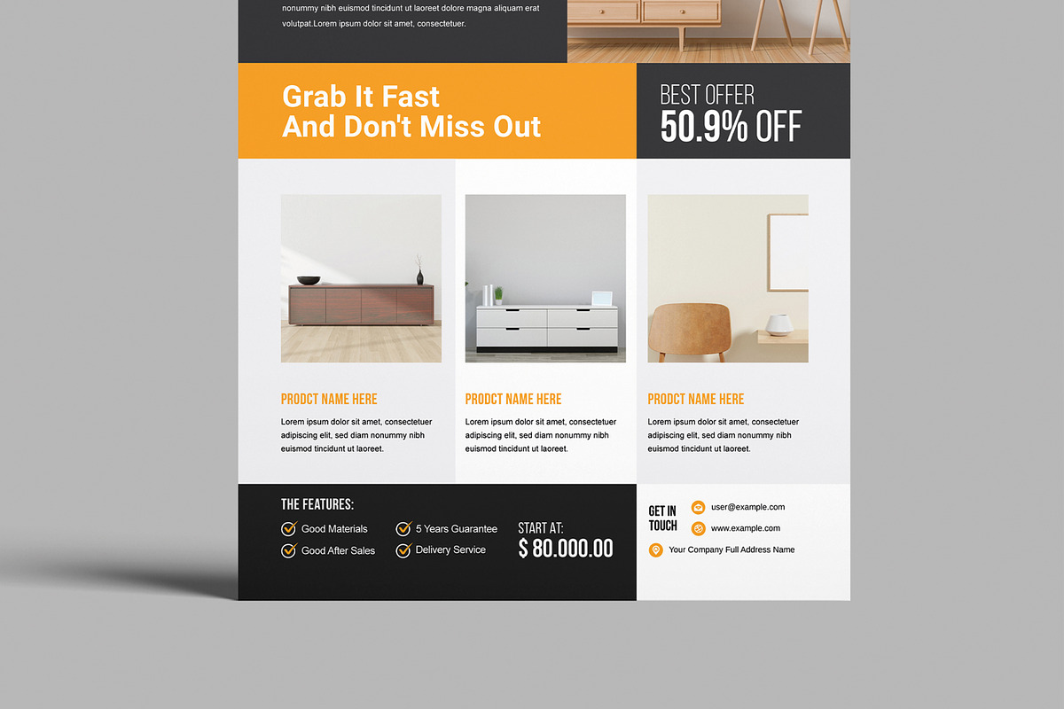 Furniete Modern Furniture Flyer preview 3