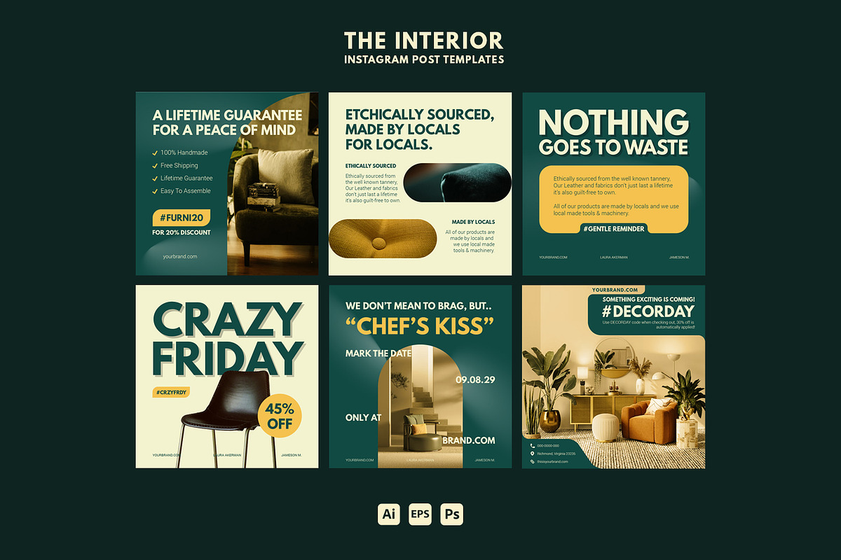 The Interior - 12 Instagram Post, a Social Media Template by Suhandi (Photo 5 of 5)