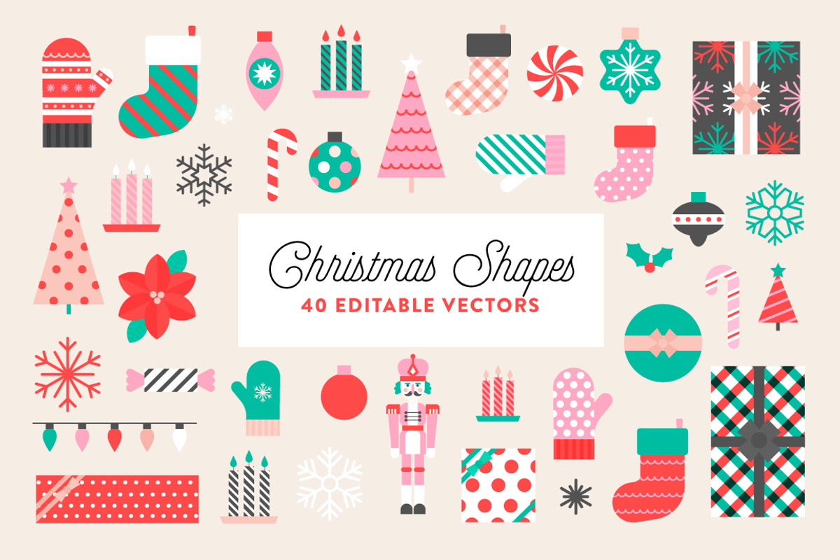 Christmas Shapes & Patterns, an Illustration by jillian.adriana (Photo 1 of 2)