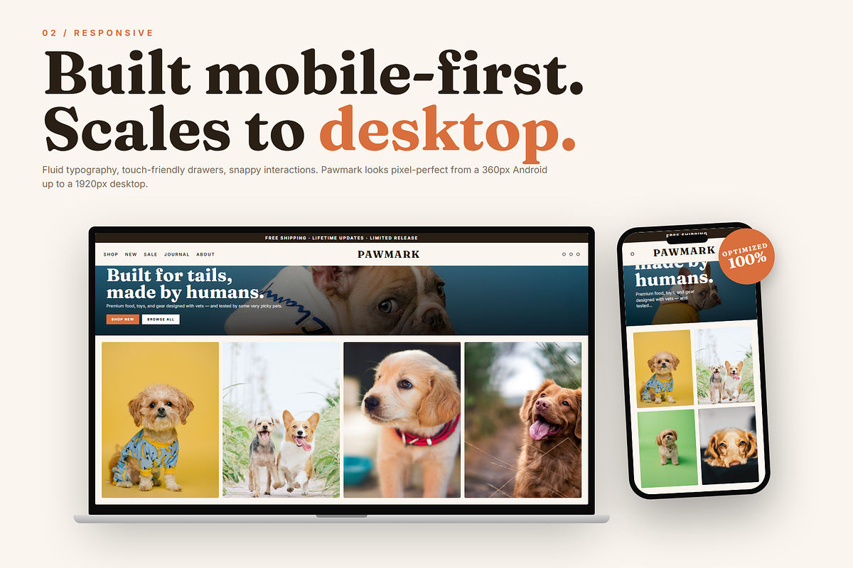 Pawmark Pets Shopify Theme, a Shopify Template by Ibnul Jaif Farabi (Photo 2 of 8)