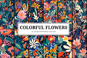 Colorful Painted Flower Patterns, a Pattern Graphic by RC graphics (Thumbnail 1 of 10)