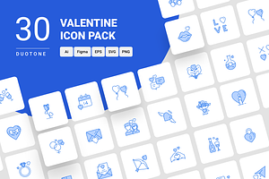 Valentines Duotone Icon Pack