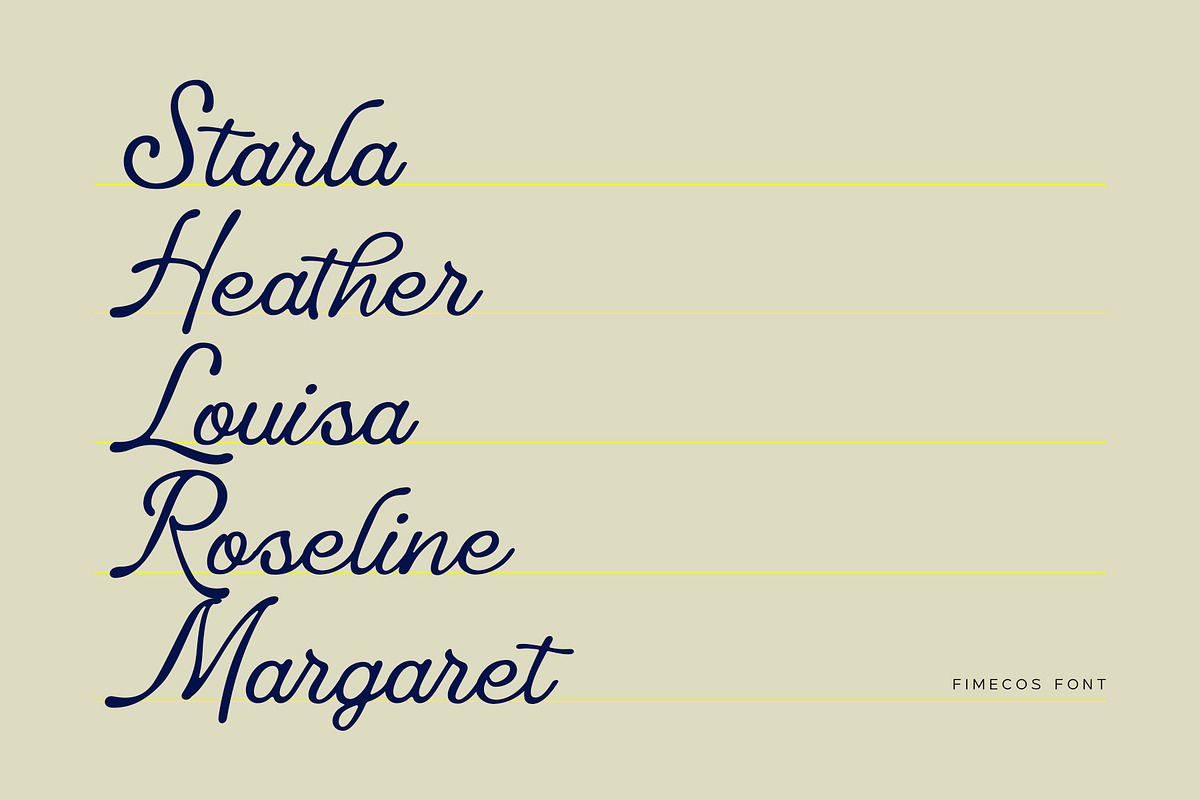 Fimecos Font, a Script Font by vuuuds (Photo 3 of 10)