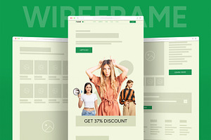 Fashion Wireframe UX Design Layout, a Wireframe Template by ContestDesign