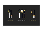 Icon knife, fork and spoon., an Outline Icon by Vectorist (Thumbnail 2 of 2)