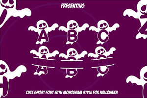 Boo Ghost - Halloween Fun Font, a Symbol Font by Aqua Artistry Creations