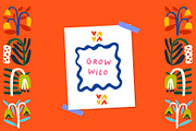 Bloom Blocks Naive Floral Clipart, a Decorative Illustration by Olia (Thumbnail 20 of 25)