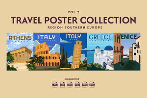 Travel Poster Southern Europe Vol.2