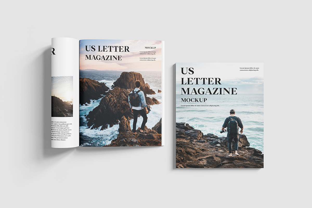 US Letter Magazine Mockup, an Advertising Mockup by Indah (Photo 2 of 6)