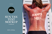 Sun Tan Text Mockup, an Advertising Mockup by PopotLane (Thumbnail 1 of 3)