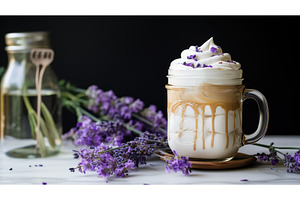 recipe lavender coffee ai generated, a Food & Drink Photo by pikepicture