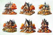 Halloween Autumn House Sublimation, an Illustration by Creative Art (Thumbnail 4 of 4)