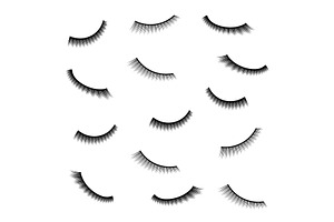 Eyelashes, female lashes, mascara.