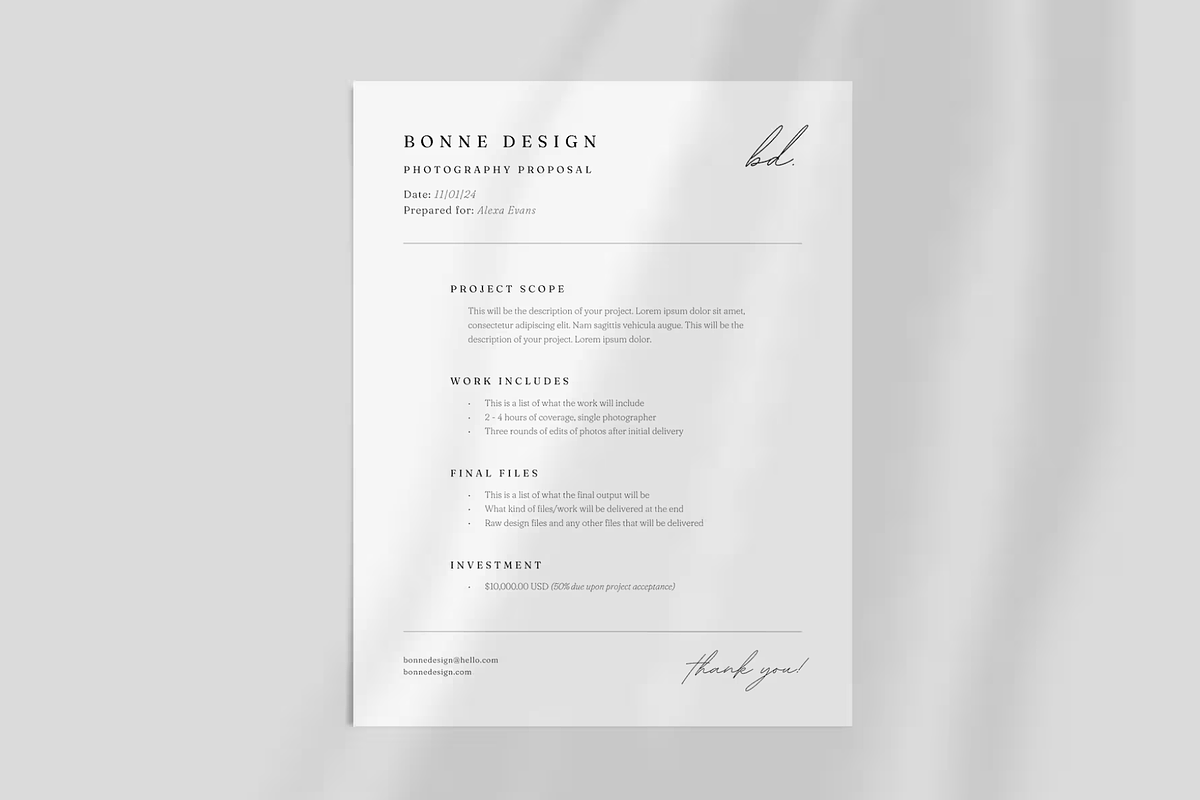 Photographer Forms Bundle Canva, a Marketing Template by frommakertomaker (Photo 3 of 13)