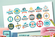 63 SUMMER VINTAGE BADGE & RIBBON, a Branding & Logo Template by Toonsteb (Thumbnail 13 of 16)