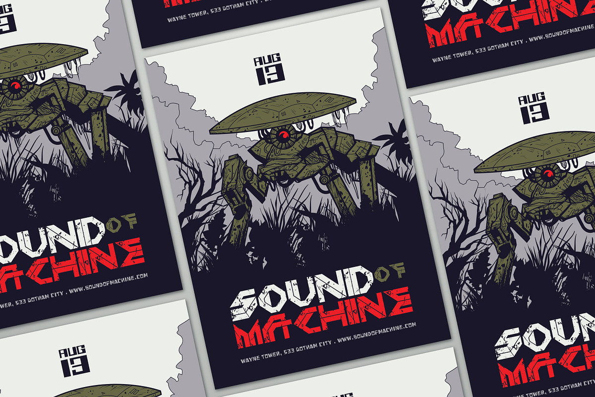 War Machine Vector Art Flyer, a Flyer Template by ashenterprise (Photo 3 of 3)