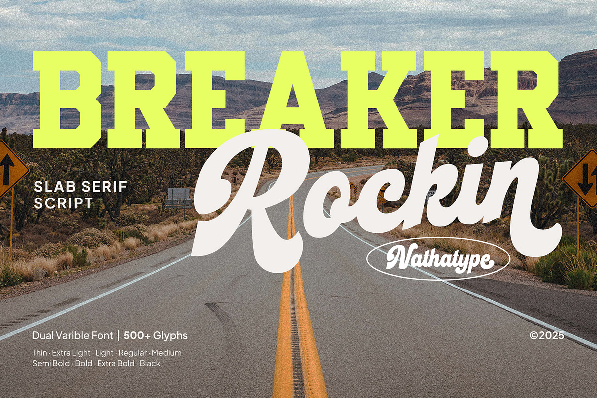 Breaker Rockin, a Script Font by Nathatype (Photo 1 of 21)