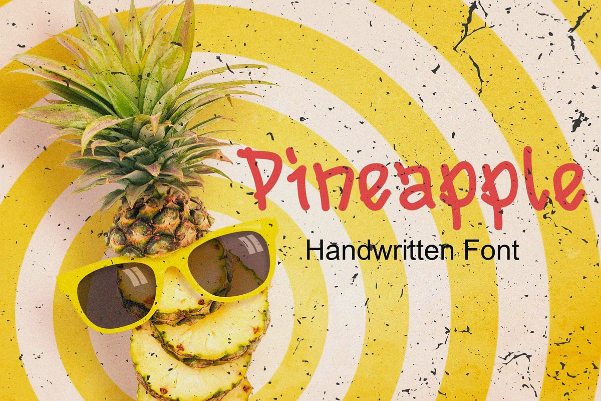 Pineapple Handwritten Font, a Handwritten Font by Ruddean2109 (Photo 1 of 10)
