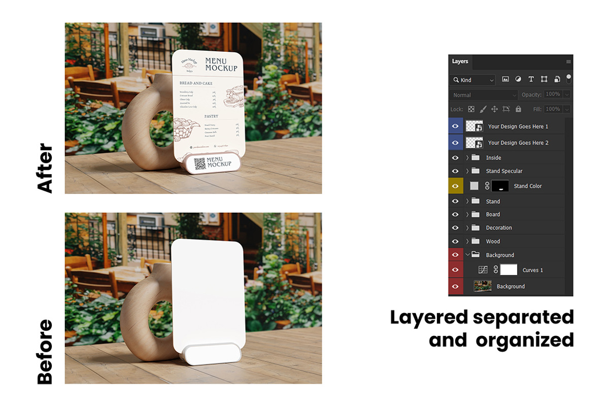 Tropical Table Menu Mockup, an Advertising Mockup by My Code Std (Photo 6 of 6)