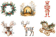 Christmas Toile Clipart, an Illustration by Designking (Thumbnail 3 of 5)