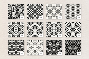 Seamless Damask Patterns.