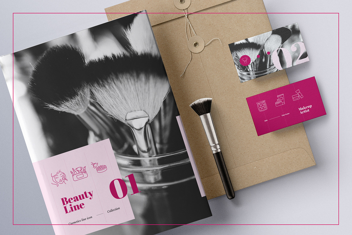 Beauty and Cosmetics Line Icon Set, an Outline Icon by iStar Design (Photo 3 of 8)