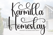 Karmilla Homestay | Script Font, a Handwritten Font by Scratchones (Thumbnail 1 of 9)