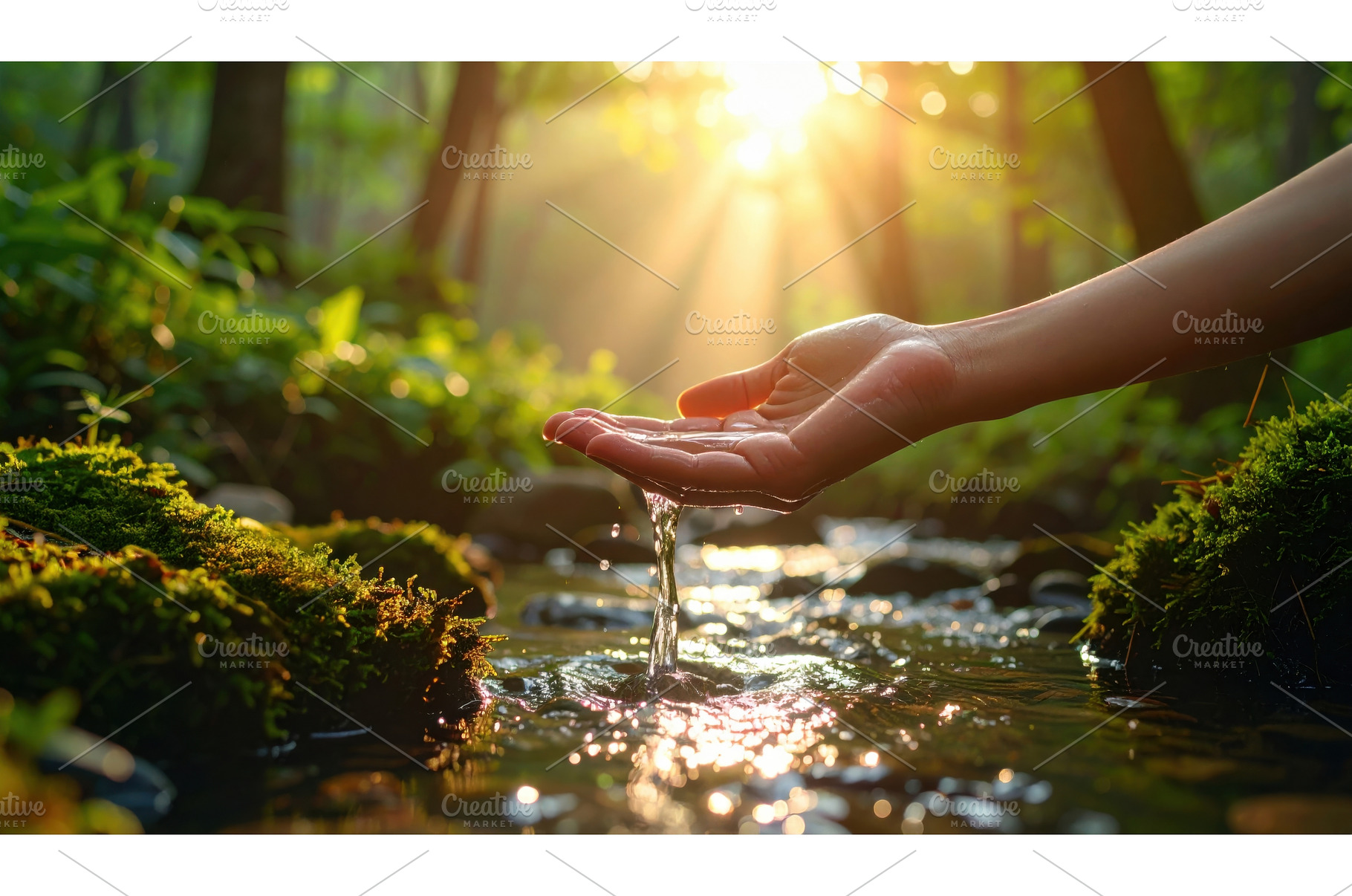 A hand cupping clear water in a, a Nature Photo by Igor Tichonow