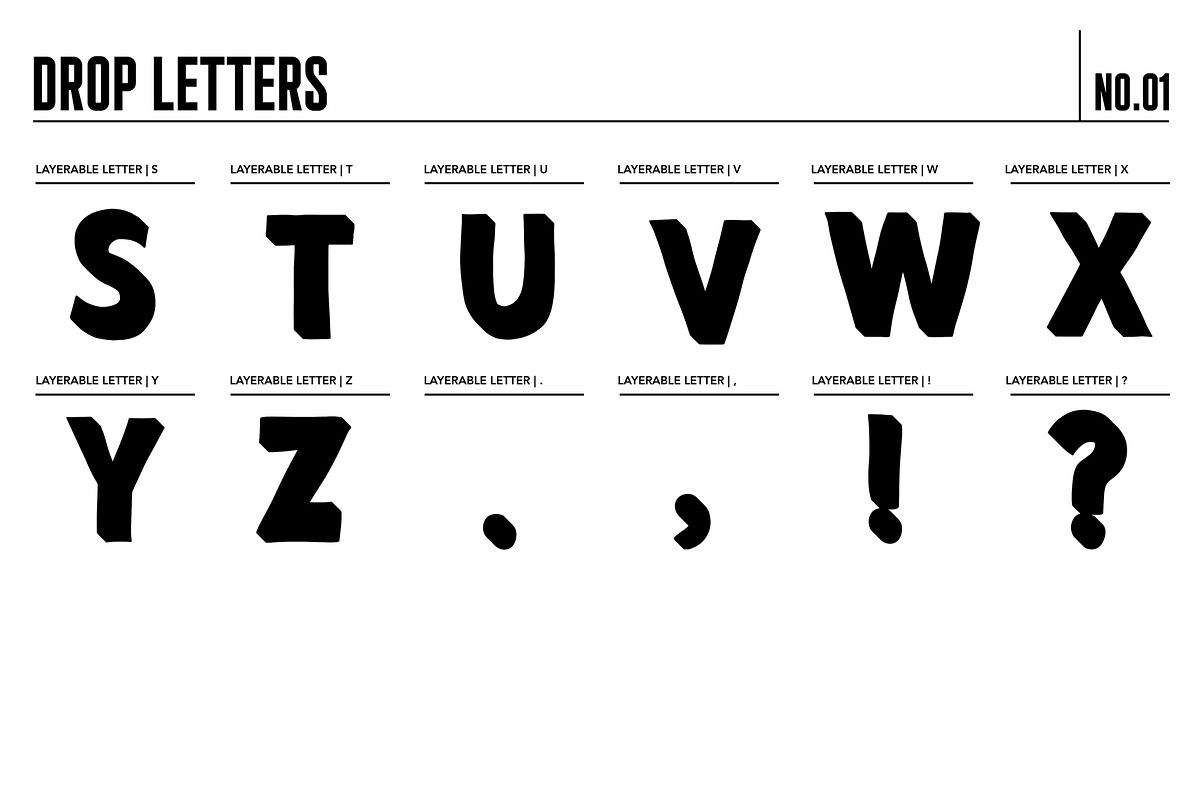 90 Hand Drawn Letters for Procreate, a Brush Add-On by Quiver Supply Co. (Photo 9 of 11)