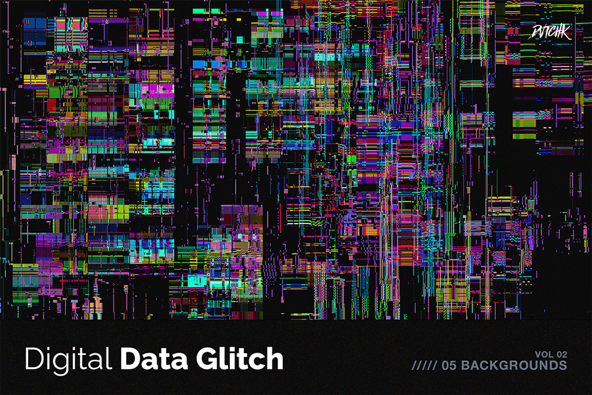 Digital Data Glitch V02, a Background Graphic by dvtchk (Photo 3 of 6)