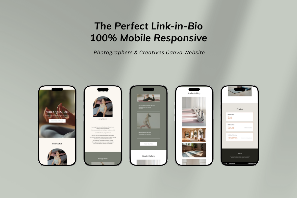 Yoga Studio & Wellness Coach Website, a Landing Page Template by batang (Photo 2 of 5)