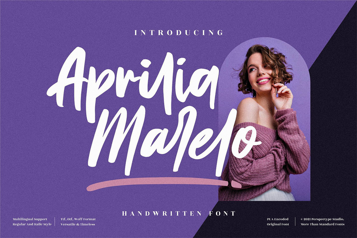 Aprilia Marelo Handwritten LS, a Script Font by GranzCreative (Photo 1 of 12)
