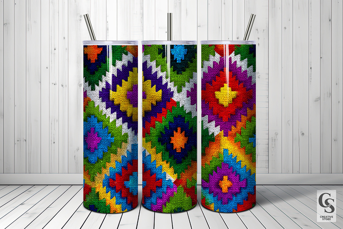 Rainbow Ikat Fabric Seamless Pattern, a Pattern Graphic by Creative Store (Photo 5 of 5)