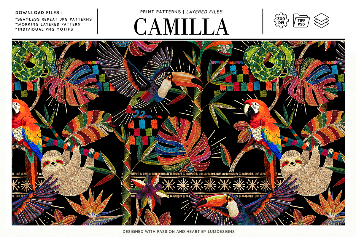 Tropical Paradise – 2026 Embroidery, a Pattern Graphic by Luiz da Rolt Grathwohl (Photo 9 of 11)