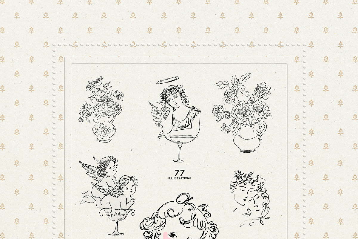 Timeless Romance: Wedding Line Art, a Decorative Illustration by Purple (Photo 9 of 13)