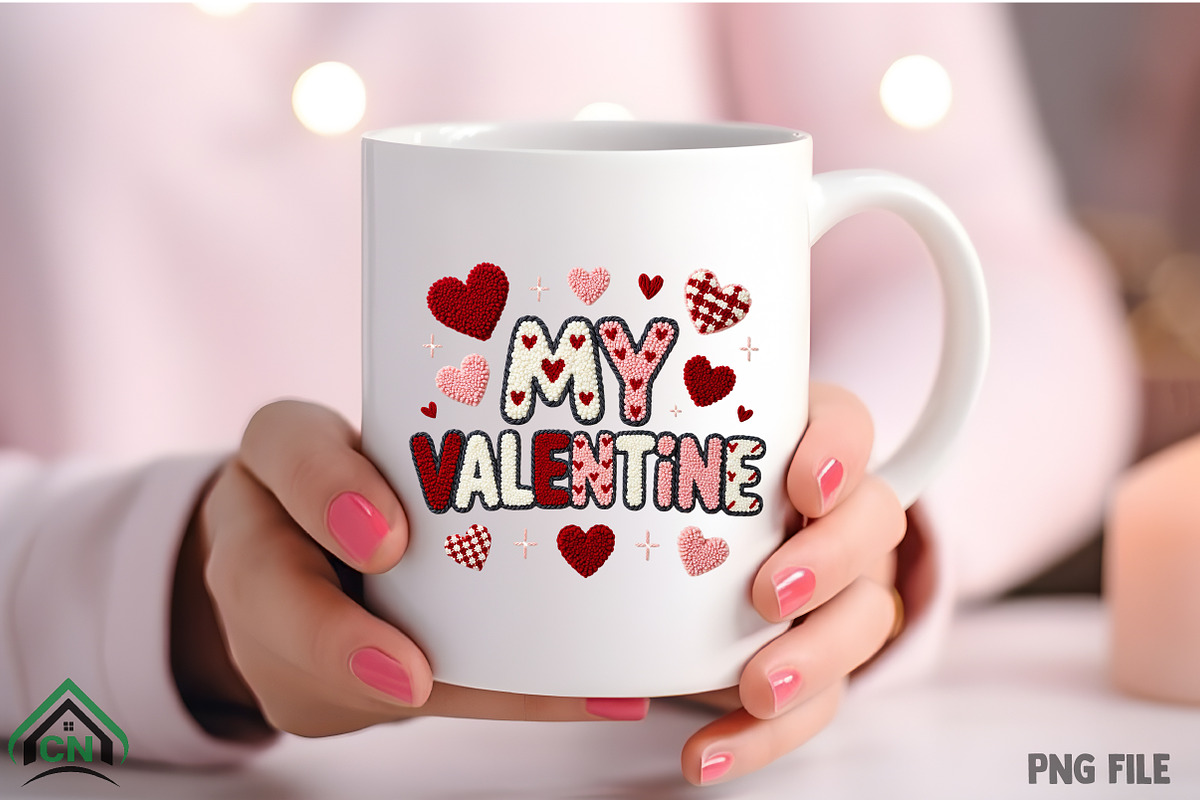 My Valentine Faux Crochet PNG, an Illustration by Craft Nest (Photo 4 of 4)