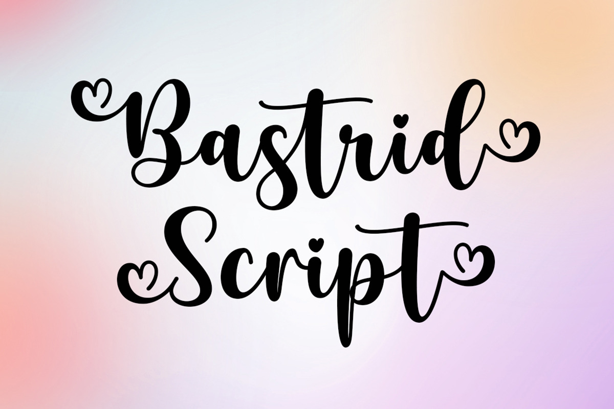 Bastrid Script, a Script Font by Attract Studio (Photo 10 of 10)