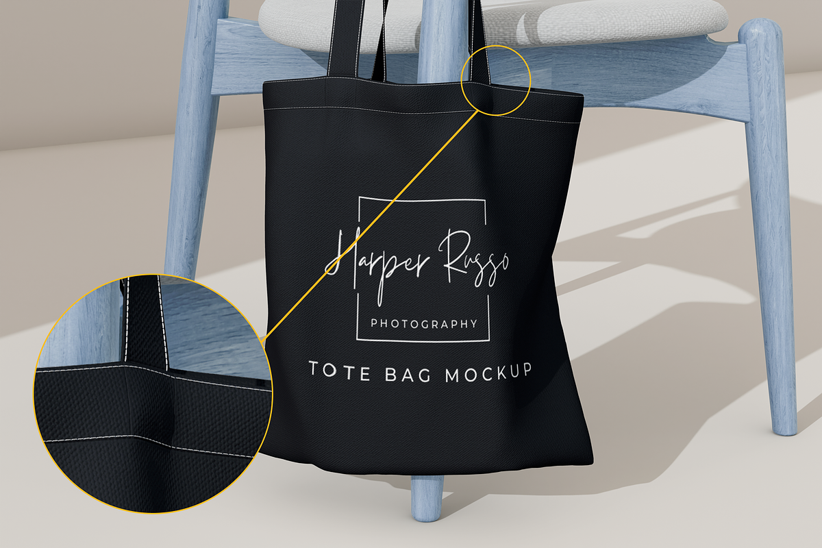 Tote Bag Mockup, a Packaging Mockup by Se٧enStudio (Photo 3 of 5)