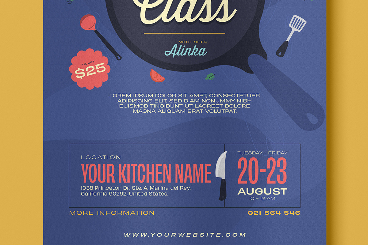 Cooking Class Flyer, a Flyer Template by FathurFateh (Photo 4 of 6)